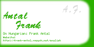 antal frank business card